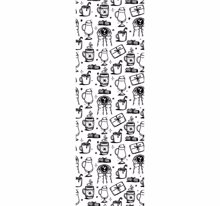 Juhlallisia luonnoksia joulutapetti - Tenstickers