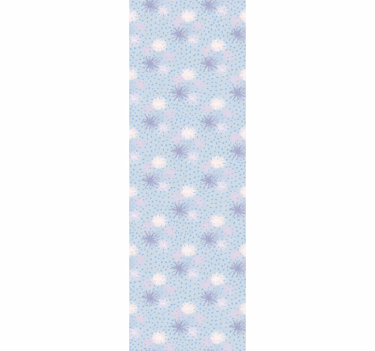 Pilkullinen kukkakuvio ympyrät tapetti - Tenstickers