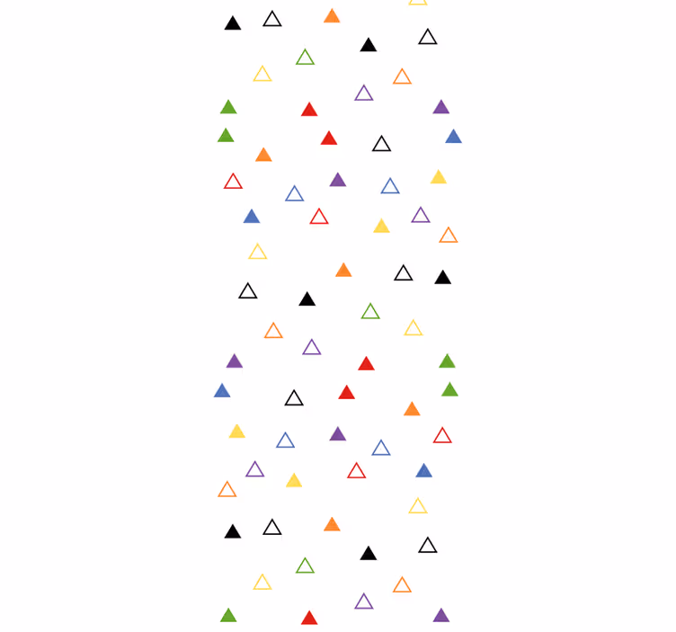 Värikäs kolmion muotoinen kuvio geometrinen tapetti - Tenstickers
