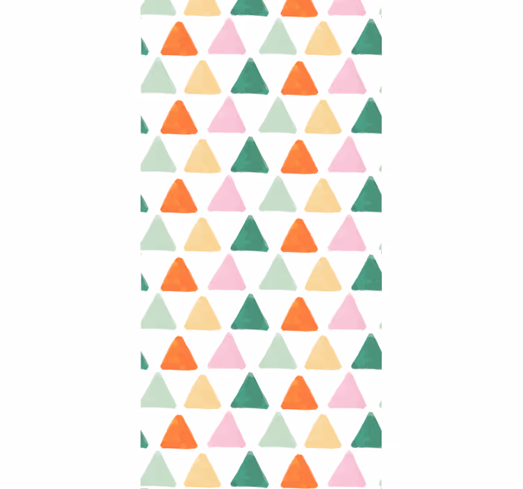 Värikäs kolmion muotoinen kuvio geometrinen tapetti - Tenstickers