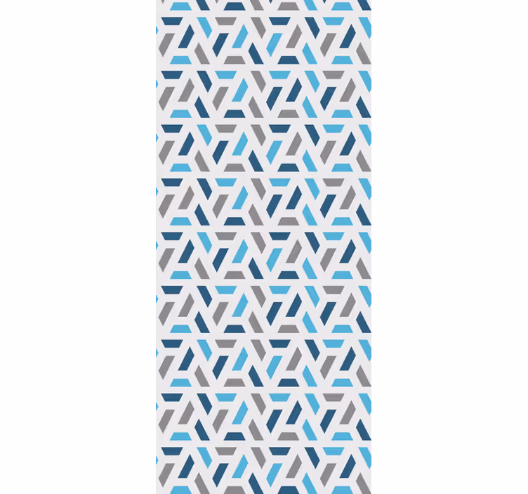 Sininen ja vihreä geomtric kuvio olohuone tapetit - Tenstickers