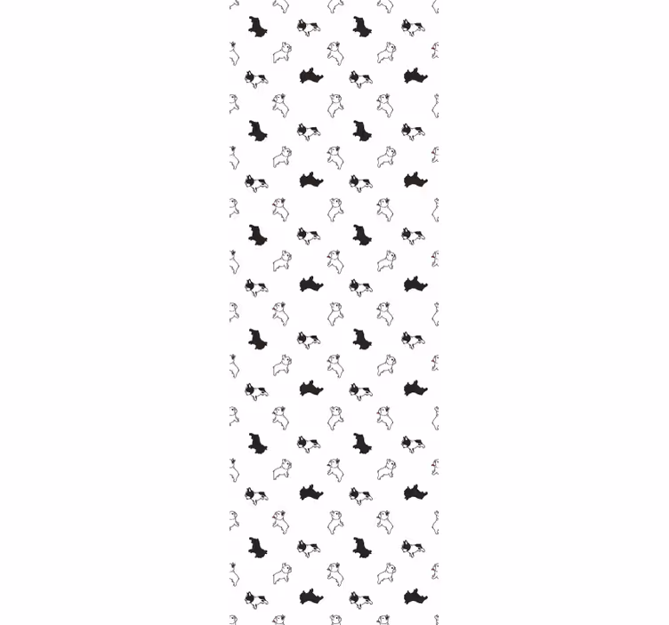 Pentu luonnoksia kuvio koira tapetti - Tenstickers