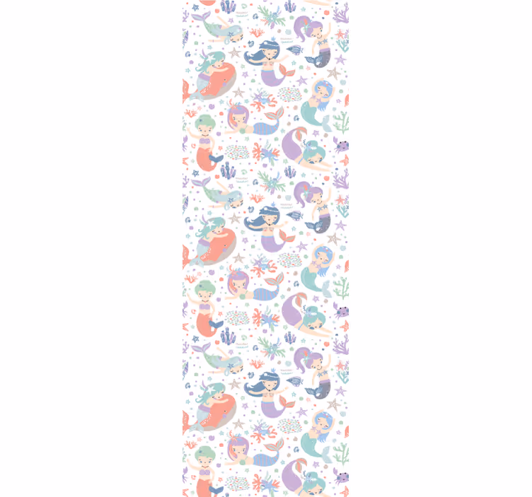 Merenneito kalliokuvion päällä wc tapetti - Tenstickers