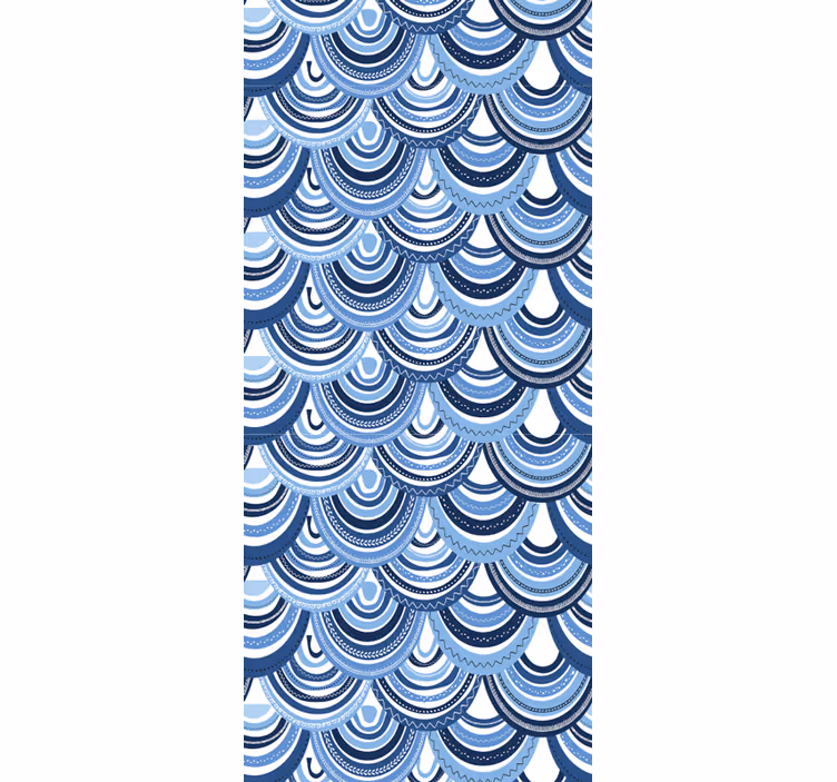 Kampasimpukkakuvio geometrinen tapetti - Tenstickers