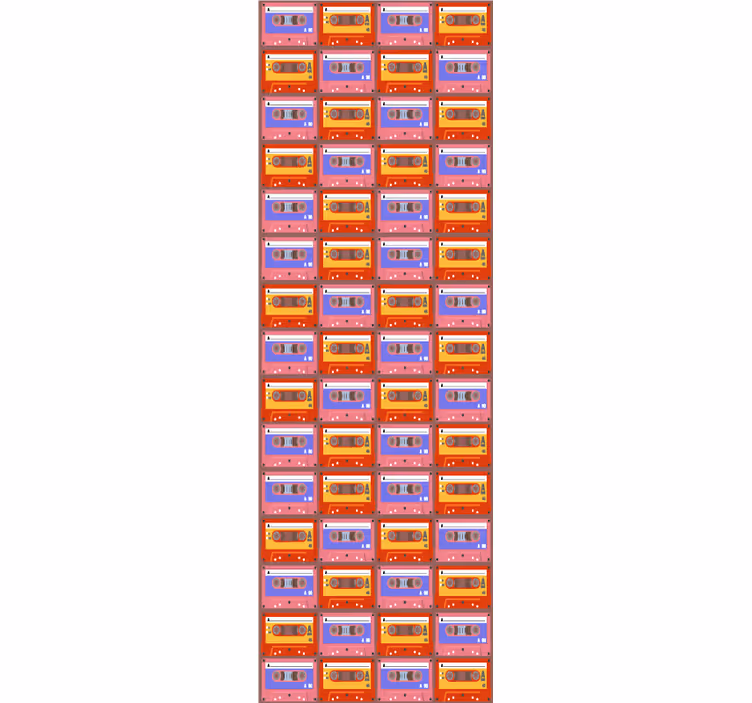 Vintage tapetti retro kasettikuvio - Tenstickers