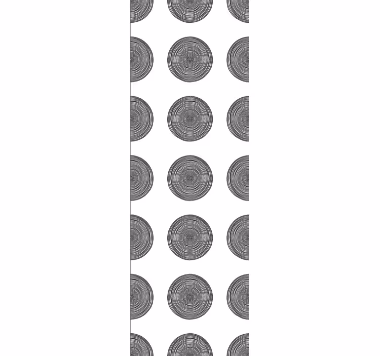 Pyöreitä puukuvioita kuviotapetti - Tenstickers