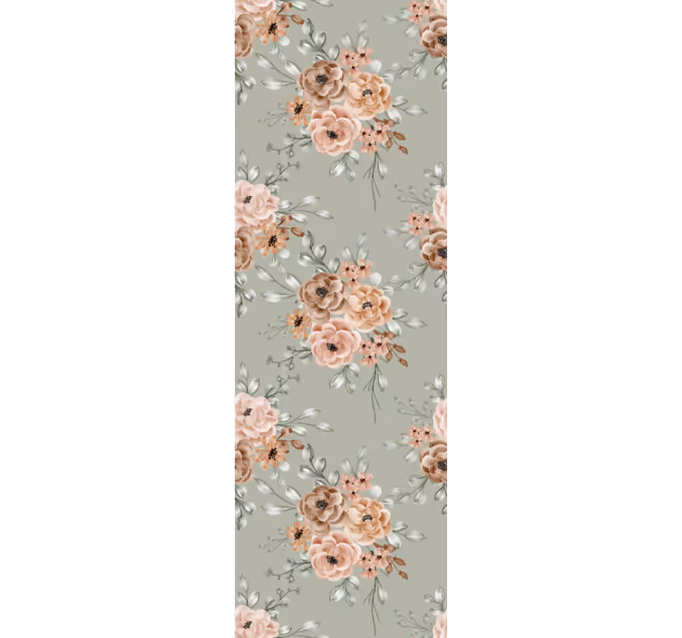 Elegant kukkatapetti ruusuilla - Tenstickers