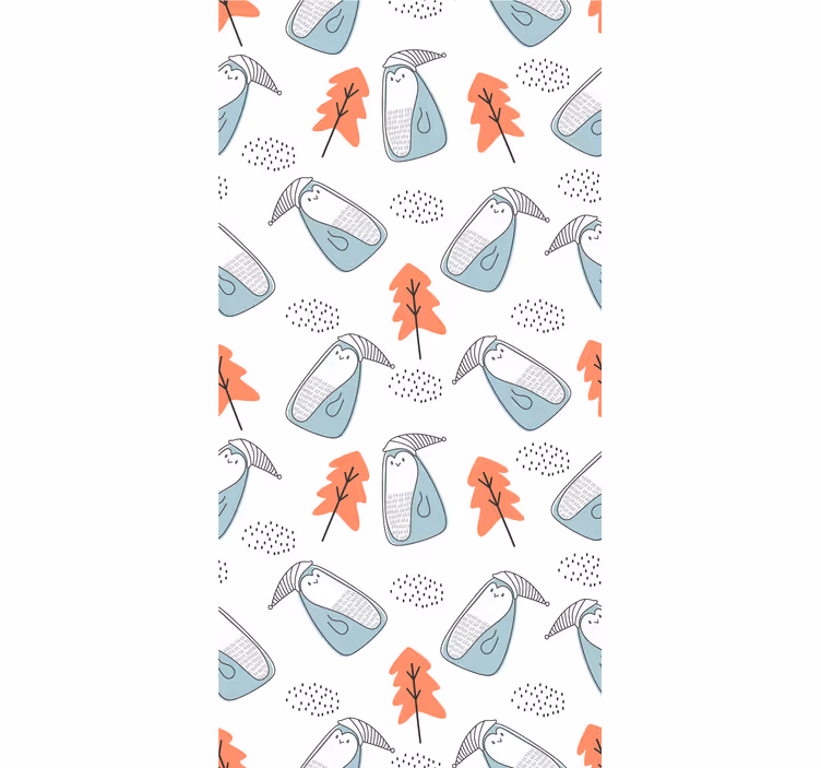 Unelias pingviinien kuvio eläintapetti - Tenstickers