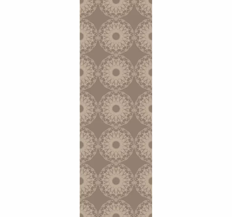 Monimutkainen beige pyöreä kuvio ornamentti tapetti - Tenstickers