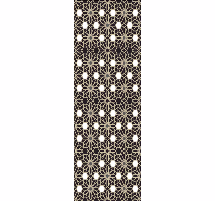 Geometrinen kukkateema laattatapetti - Tenstickers