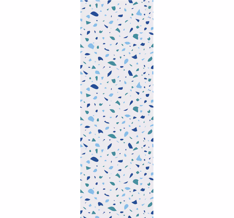 Siniset sävyt terrazzo olohuone tapetit - Tenstickers
