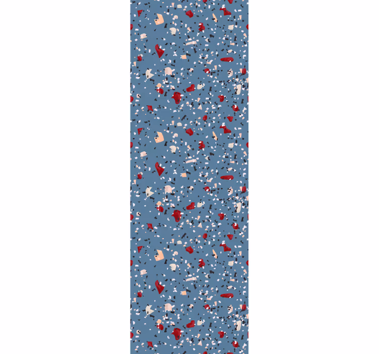 Tummansininen terrazzo-kuvio olohuone tapetit - Tenstickers