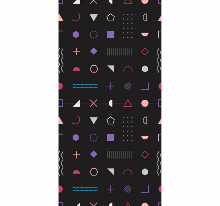 Värikkäitä muotoja geometrinen tapetti - Tenstickers