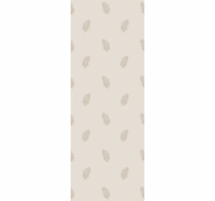 Hienovarainen beige kuvio lehtitapetti - Tenstickers