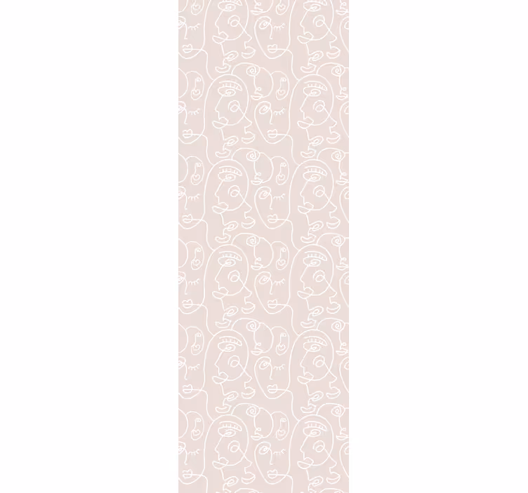 Abstrakteja kasvokuvioita taidetapetti - Tenstickers