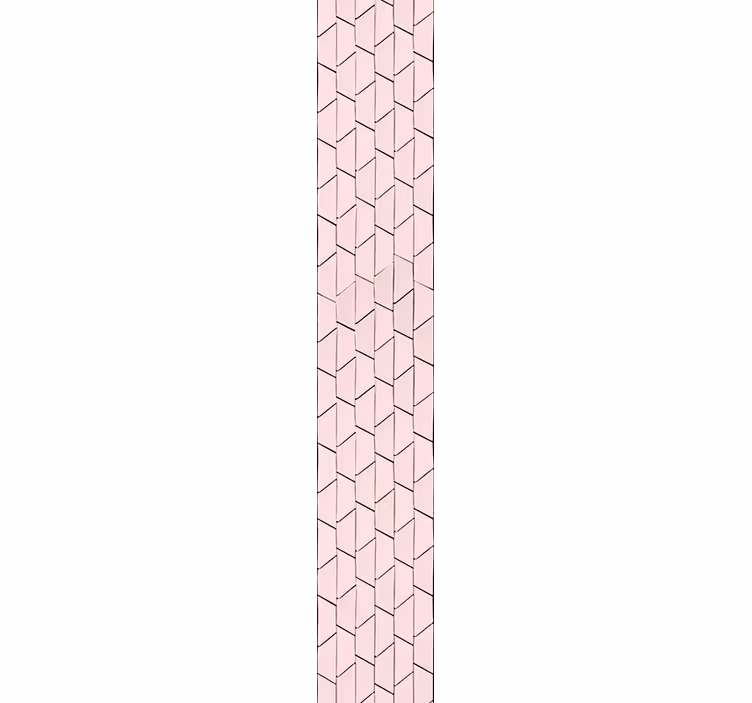 Kawaii-tyylinen vaaleanpunainen lävistäjä laatta tapetti - Tenstickers