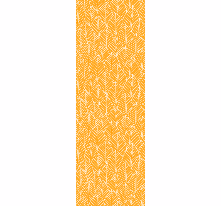 Orange brookes leaf kyinfolk kuvio olohuone tapetit - Tenstickers