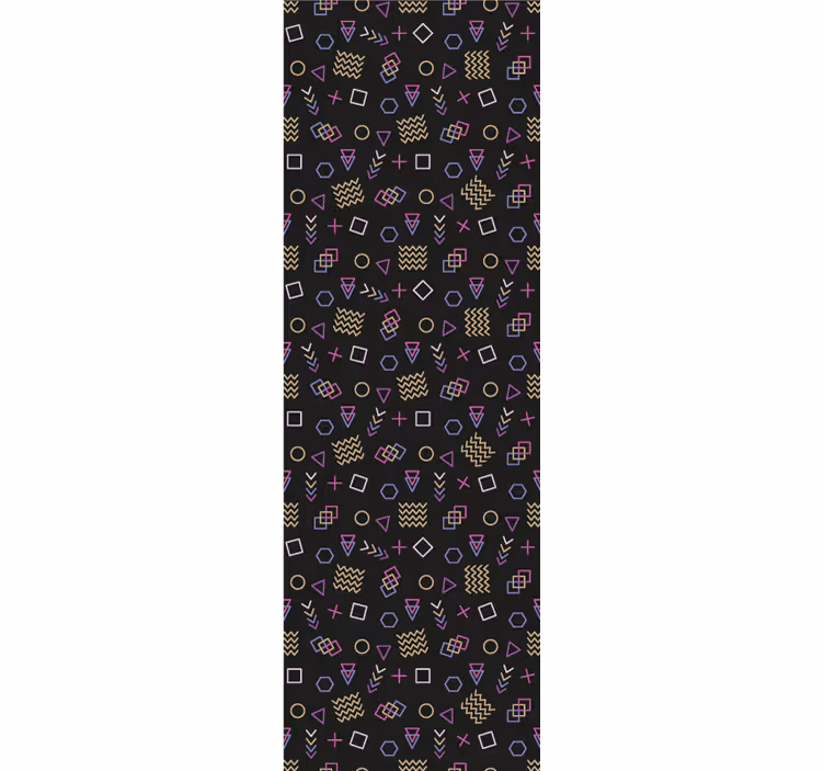 Retro kuvion ilo geometrinen tapetti - Tenstickers