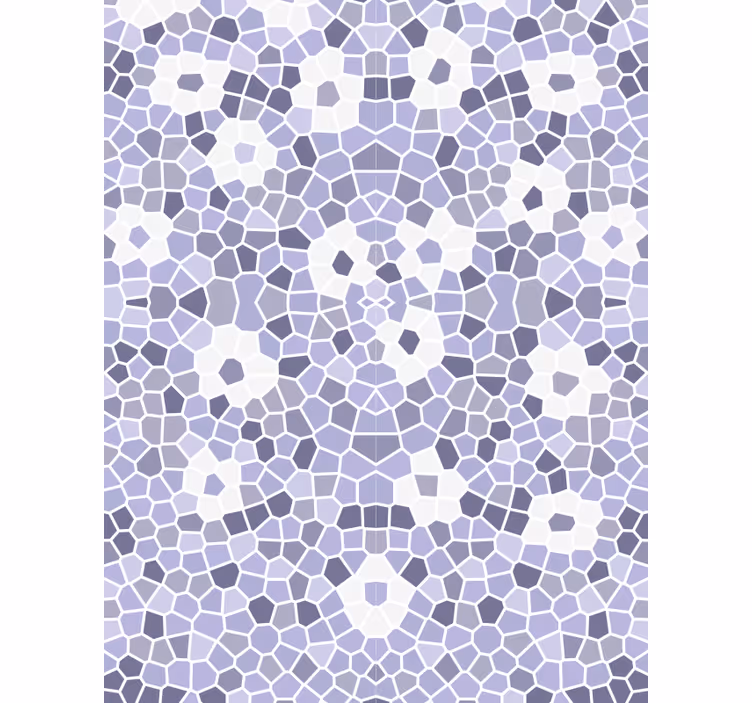 Mosaic kukkakuviolaattatapetti - Tenstickers