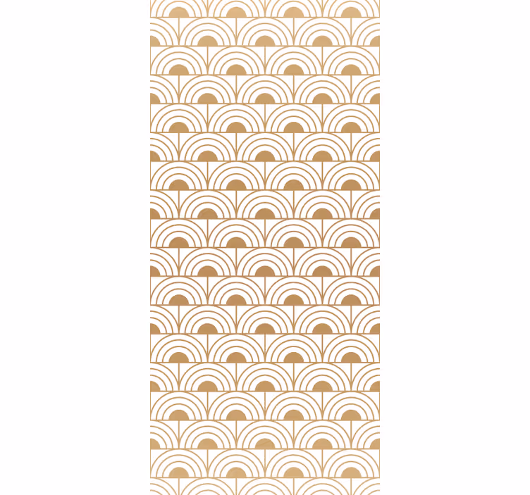 Kaarevat puolikaaret geometrinen tapetti - Tenstickers