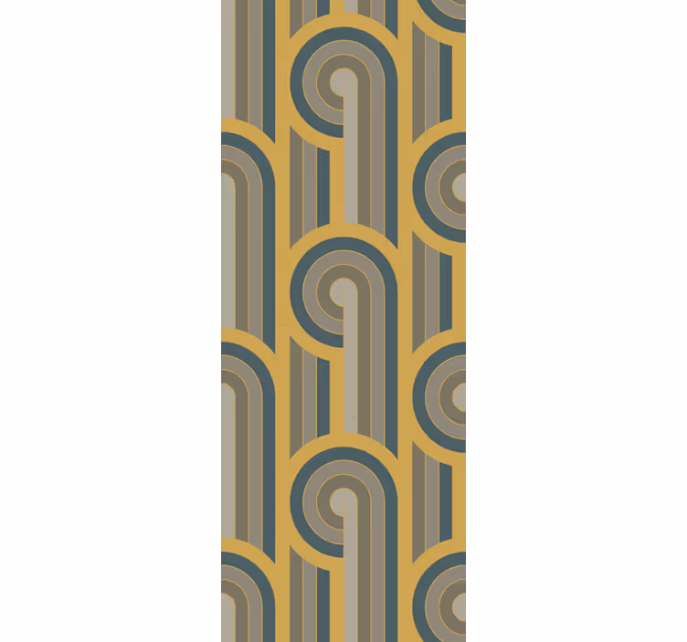 Geometrisia muotoja art deco -tyyliin abstrakti tapetti - Tenstickers