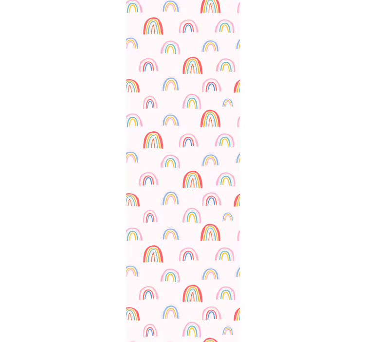 Erivärisiä sateenkaareja lastenhuoneen tapetti - Tenstickers