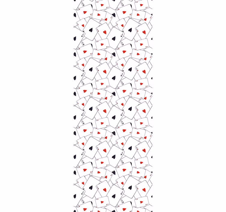 Pelikorttikuvioita tekstitapetti - Tenstickers