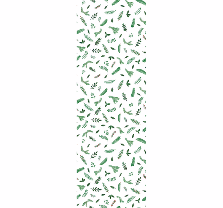 Juhlavat lehtikuviot joulutapetti - Tenstickers
