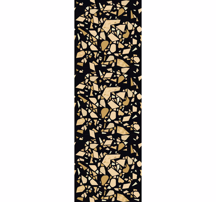 Terrazzo tyylinen musta kulta modernit tapetit - Tenstickers