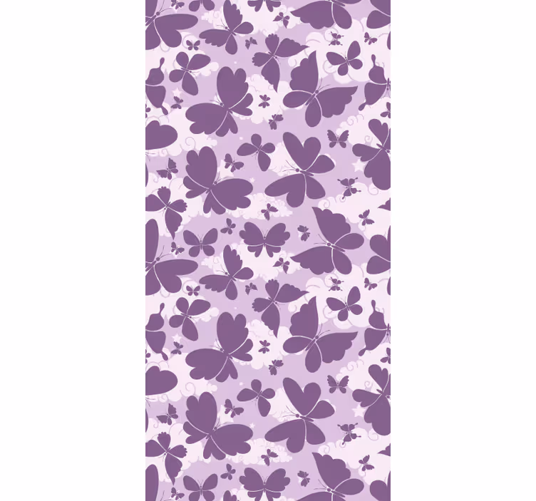 Violettien sävyjen kuvio perhostapetti - Tenstickers
