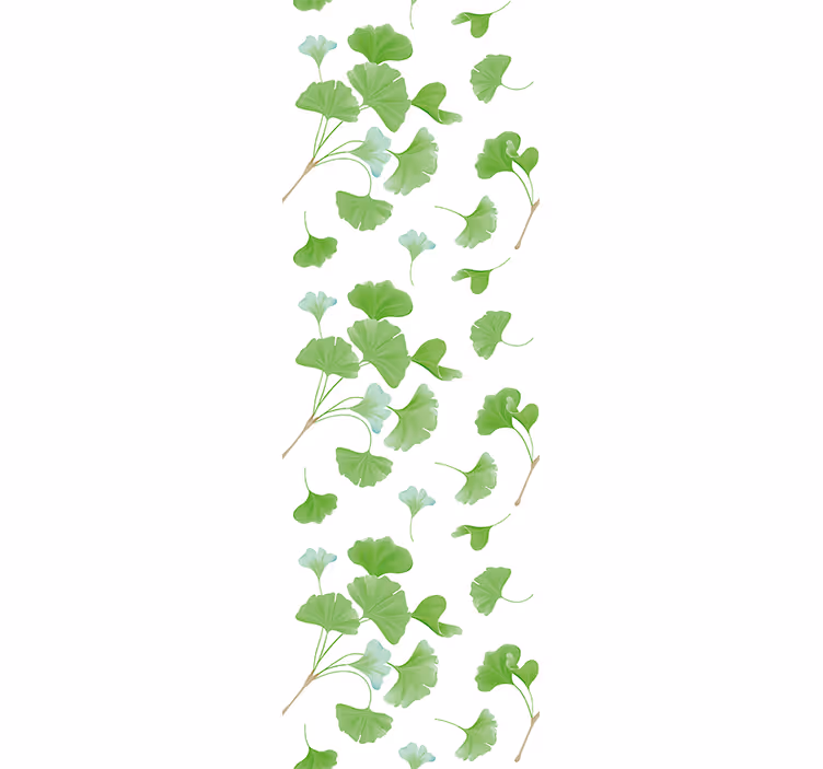 Ginkgo biloba kuvio lehtitapetti - Tenstickers