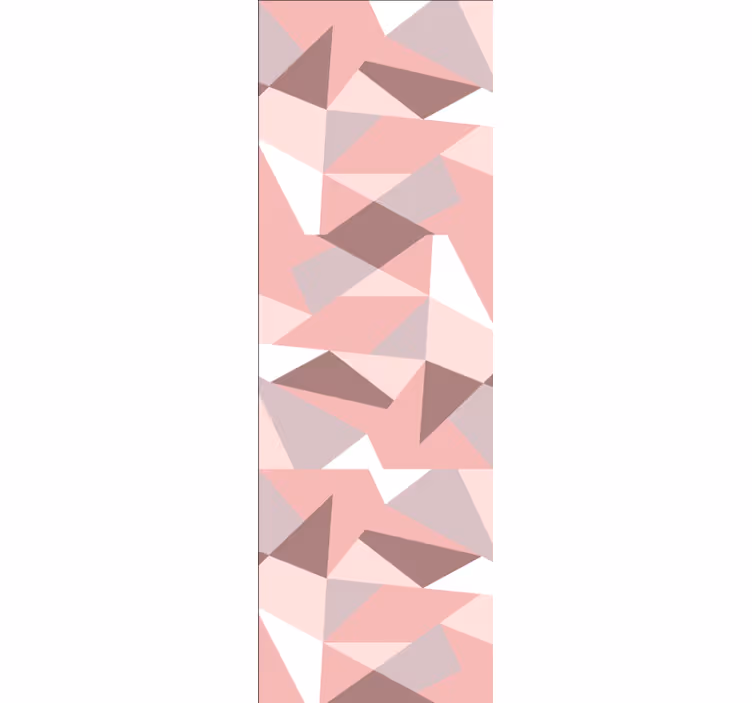 Kuvioituja vaaleanpunaisia kuvioita geometrinen tapetti - Tenstickers