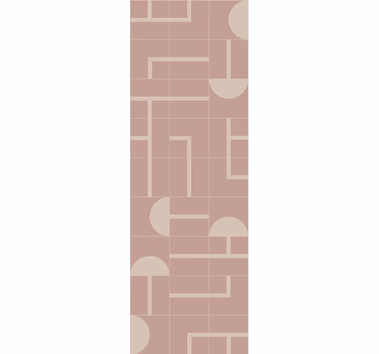 Beige pehmeät muodot geometrinen tapetti - Tenstickers