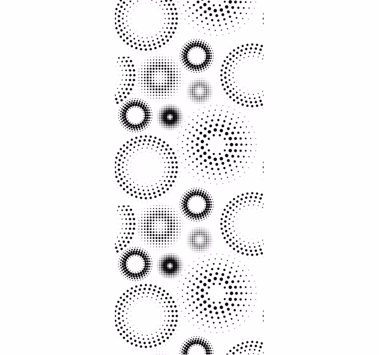 Pointillistista geometriaa pallotapetti - Tenstickers