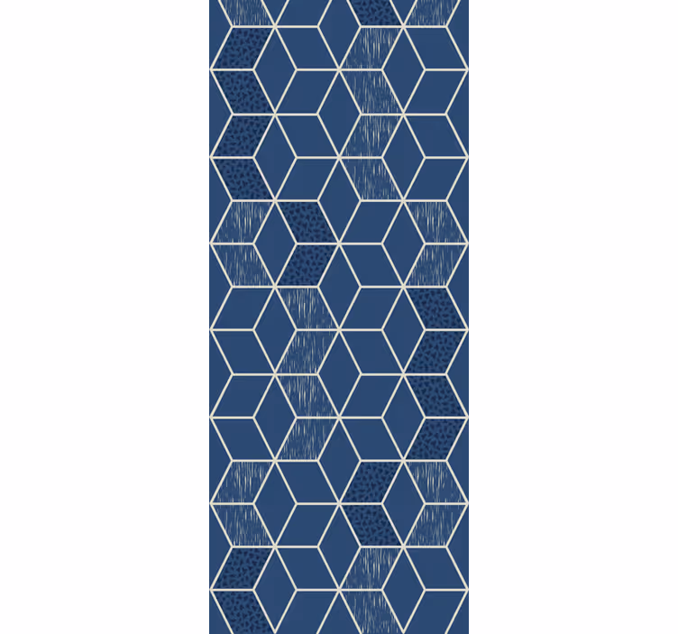 Sininen hunajakennomuoto olohuone tapetti - Tenstickers