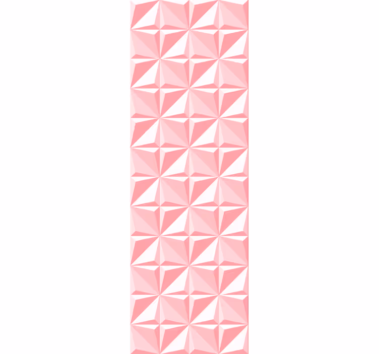 Vaaleanpunaiset geometriset muodot 3d tapetti - Tenstickers