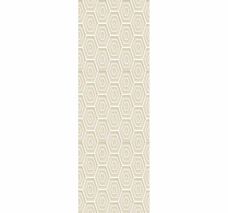 Beige 3d-tehoste geometrinen kuvio tapetti - Tenstickers