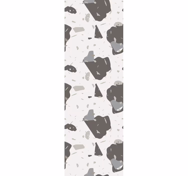Abstrakteja harmaita muotoja kuviotapetti - Tenstickers