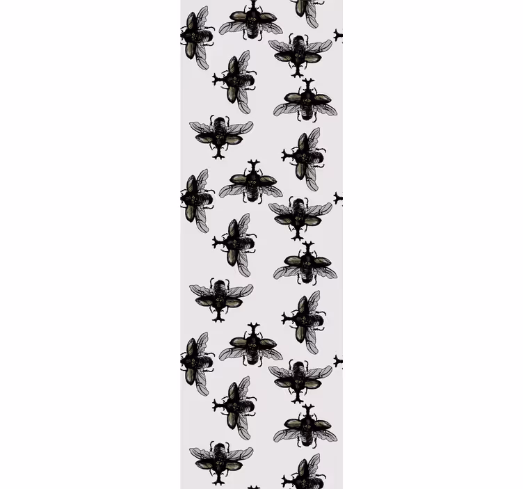 Musta hyönteiskuvio eläintapetti - Tenstickers
