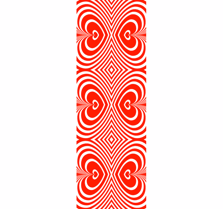Sydänkuvioinen aihe geometrinen tapetti - Tenstickers