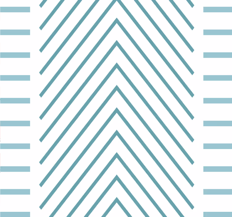 Tyylikkäät chevron-linjat olohuone tapetti - Tenstickers