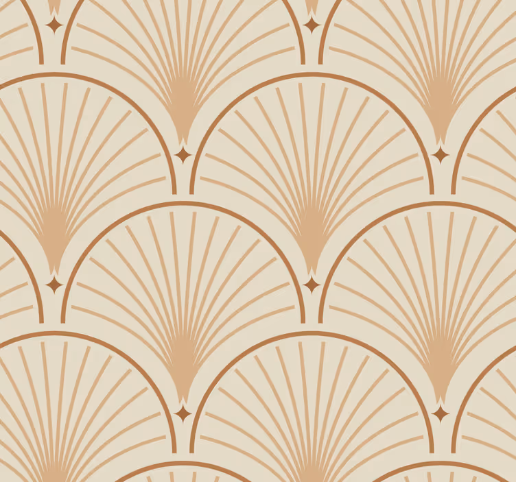 Art deco -kuvio klassinen tapetti - Tenstickers