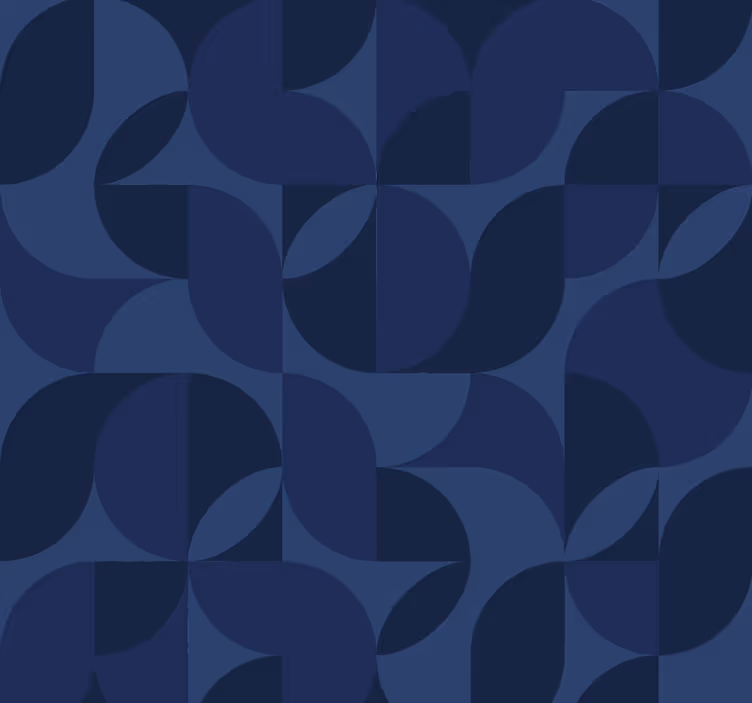Retrogeometrinen Tummansininen tapetti - Tenstickers