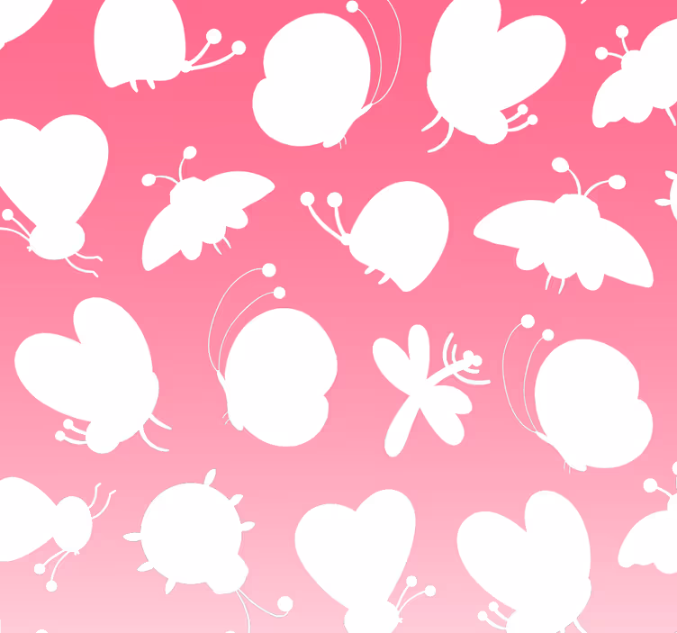 Perhonen kuvio perhostapetti - Tenstickers