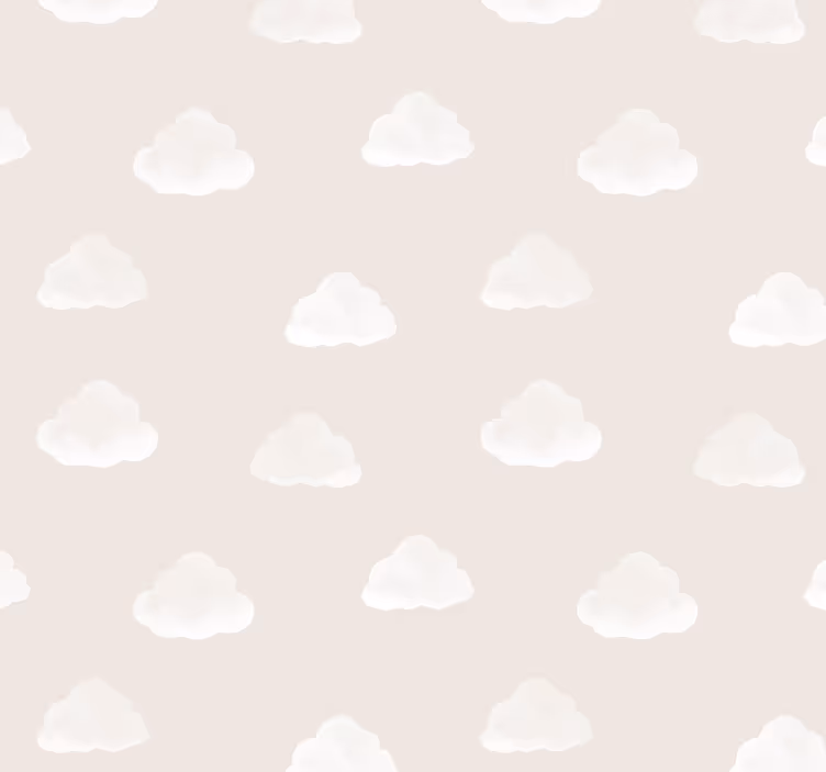 Beige pilvet tapetti vauvanhuoneeseen - Tenstickers