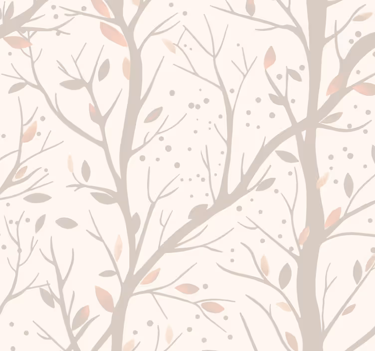 Beige suuret oksat tapetti vauvanhuoneeseen - Tenstickers