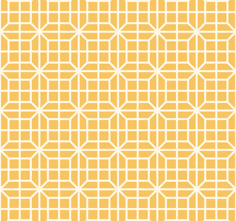Keltainen geometrinen tapetti - Tenstickers