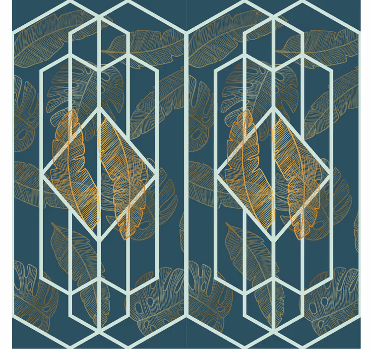 Trooppinen muotoilu geometrinen taustakuva - Tenstickers