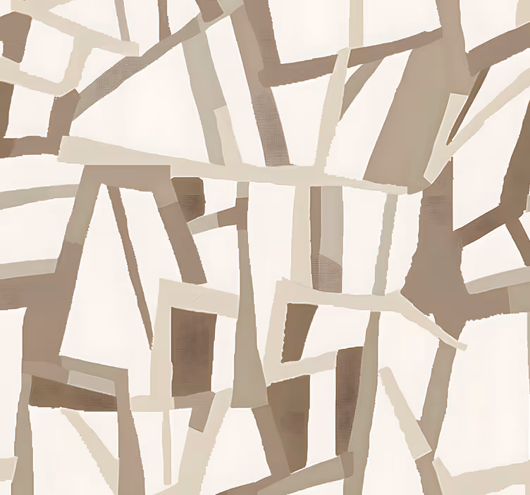 Beige pohjoismainen tyyli abstrakti tapetti - Tenstickers