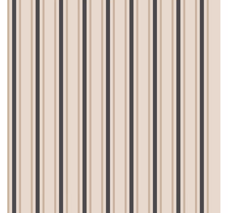 Musta ja beige värit pystysuora raitatapetti - Tenstickers